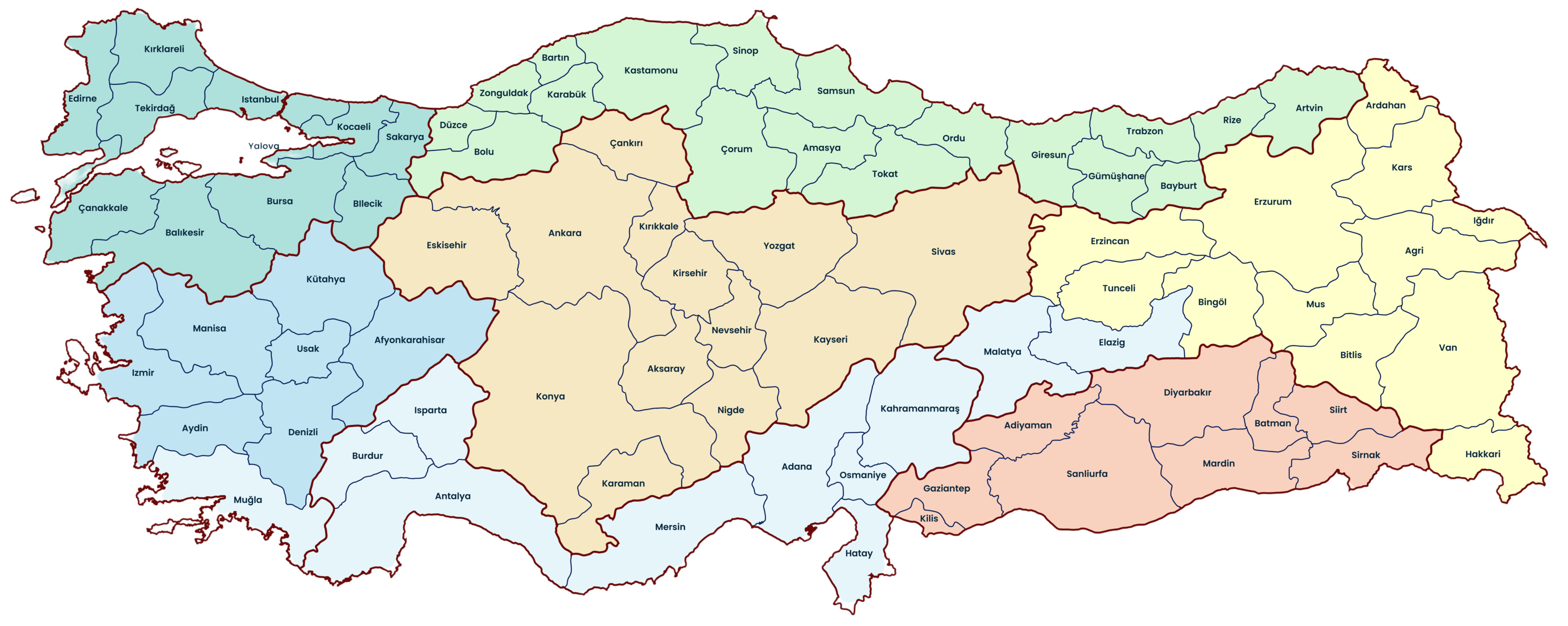 Türkiye Haritası ile Kurumları Keşfedin